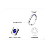 3 CTW Round White Lab Created Nano Sapphire  Shared-Prong Eternity Anniversary Wedding Band Ring in 0.925 White Sterling Silver Yellow Gold Plated (MDS230028)