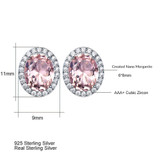 7 1/20 CTW Radiant White Lab Created Nano Morganite  Three-stone Cocktail Ring in 0.925 White Sterling Silver (MDS230140)