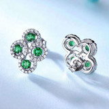 2/5 CTW Round White Lab Created Nano Emerald  Gemstones by the Yard Necklace Yellow Gold Plated in 0.925 White Sterling Silver (MDS230151)