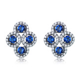 2/5 CTW Round White Lab Created Nano Sapphire  Gemstones by the Yard Necklace in 0.925 White Sterling Silver (MDS230152)