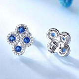 2/5 CTW Round White Lab Created Nano Sapphire  Gemstones by the Yard Necklace in 0.925 White Sterling Silver (MDS230152)