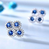 2/5 CTW Round White Lab Created Nano Sapphire  Gemstones by the Yard Necklace in 0.925 White Sterling Silver (MDS230152)