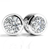 3/4 CTW Emerald Purple Lab Created Moissanite  Dancing Charm Huggie Yellow Gold Plated Earrings in 0.925 White Sterling Silver (MDS230180)