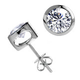 3/4 CTW Emerald Purple Lab Created Moissanite  Dancing Charm Huggie Yellow Gold Plated Earrings in 0.925 White Sterling Silver (MDS230180)