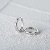 Round White Cubic Zirconia Stud Earrings in 0.925 White Sterling Silver (MDS230230)