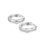 Round White Cubic Zirconia Stud Earrings in 0.925 White Sterling Silver (MDS230230)