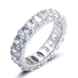 1/20 CTW Round White Lab Created Cubic Zirconia  Rose Arrow Cocktail Ring in 0.925 White Sterling Silver (MDS170412)