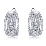 Round White Cubic Zirconia Solitaire with Accents Pendant Necklace in 0.925 White Sterling Silver With Chain (MDS210019)