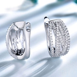Round White Cubic Zirconia Solitaire with Accents Pendant Necklace in 0.925 White Sterling Silver With Chain (MDS210019)