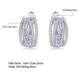 Round White Cubic Zirconia Solitaire with Accents Pendant Necklace in 0.925 White Sterling Silver With Chain (MDS210019)