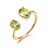 CT Round Blue Peridot Hexagon Link Bracelet in 0.925 Sterling Silver (MDS210184)