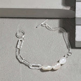 Cushion Green Freshwater Pearl Stud Earrings in 0.925 White Sterling Silver (MDS210239)