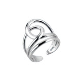 Cushion Blue  Split-shank Cushion Halo Cocktail Ring in 0.925 White Sterling Silver with Accents (MDS230090)