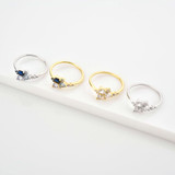 1/3 CTW Round Green Lab Created Cubic Zirconia  Five-stone Curved Shared Prong Cocktail Ring in 0.925 White Sterling Silver (MDS230111)