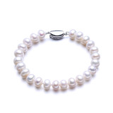 Pear Blue Freshwater Pearl Floral Cocktail Ring in 0.925 White Sterling Silver (MDS230130)