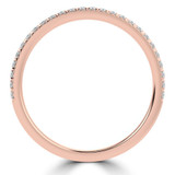 Round Lab Created Diamond 3/4 Way Semi-Eternity Wedding Band Ring in Rose Gold (MVSXB1090-R)