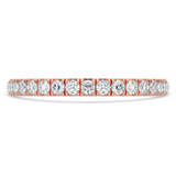 Round Lab Created Diamond 3/4 Way Semi-Eternity Wedding Band Ring in Rose Gold (MVSXB1091-R)