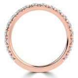 Round Lab Created Diamond 3/4 Way Semi-Eternity Wedding Band Ring in Rose Gold (MVSXB1093-R)