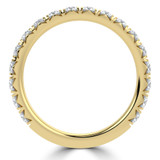 Round Lab Created Diamond 3/4 Way Semi-Eternity Wedding Band Ring in Yellow Gold (MVSXB1093-Y)