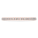 Round Lab Created Diamond 3/4 Way Semi-Eternity Wedding Band Ring in Rose Gold (MVSXB1099-R)