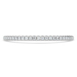 Round Lab Created Diamond Semi-Eternity Wedding Band Ring in White Gold (MVSXB1100-W)