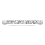 Round Lab Created Diamond Semi-Eternity Wedding Band Ring in White Gold (MVSXB1107-W)
