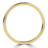 Round Lab Created Diamond Semi-Eternity Wedding Band Ring in Yellow Gold (MVSXB1112-Y)