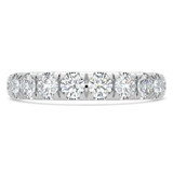 Round Lab Created Diamond Semi-Eternity Wedding Band Ring in White Gold (MVSXB1116-W)