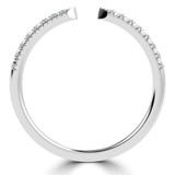 Round Lab Created Diamond Open Semi-Eternity Wedding Band Ring in White Gold (MVSXB1126-W)