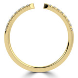 Round Lab Created Diamond Open Semi-Eternity Wedding Band Ring in Yellow Gold (MVSXB1126-Y)