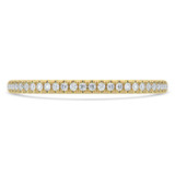 Round Lab Created Diamond Semi-Eternity Wedding Band Ring in Yellow Gold (MVSXB1131-Y)