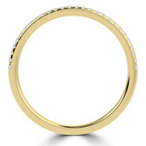 Round Lab Created Diamond Semi-Eternity Wedding Band Ring in Yellow Gold (MVSXB1131-Y)