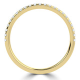 Round Lab Created Diamond Semi-Eternity Wedding Band Ring in Yellow Gold (MVSXB1132-Y)
