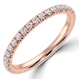 9/16 - 11/16 CTW Full Eternity Round Lab Created Diamond Anniversary Wedding Band Ring in Rose Gold (MVSAR1035-R)