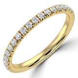 9/16 - 11/16 CTW Full Eternity Round Lab Created Diamond Anniversary Wedding Band Ring in Yellow Gold (MVSAR1035-Y)
