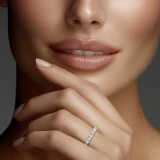 1 5/16 - 1 5/8 CTW Full Eternity Round Lab Created Diamond Anniversary Wedding Band Ring in White Gold (MVSAR1038-W)