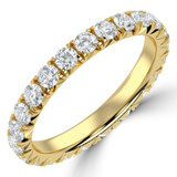 1 5/16 - 1 5/8 CTW Full Eternity Round Lab Created Diamond Anniversary Wedding Band Ring in Yellow Gold (MVSAR1038-Y)