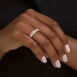 4 1/8 - 5 1/8 CTW Full Eternity Round Lab Created Diamond Anniversary Wedding Band Ring in Rose Gold (MVSAR1042-R)