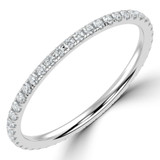 1/4 - 5/16 CTW Full Eternity Round Lab Created Diamond Anniversary Wedding Band Ring in White Gold (MVSAR1043-W)