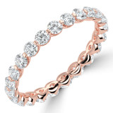 1 5/16 - 1 5/8 CTW Full Eternity Round Lab Created Diamond Anniversary Wedding Band Ring in Rose Gold (MVSAR1048-R)