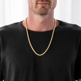 Hollow Rope Chain Necklace in Yellow Gold (MDVSC0001) Hollow Rope Chain Necklace in Yellow Gold (MDVSC0001)