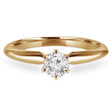 1/4 CT Round Diamond Solitaire Engagement Ring in 10K Yellow Gold (MD170194)