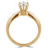1/3 CT Round Diamond Solitaire Engagement Ring in 14K Yellow Gold (MD170205)