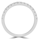 3/8 CTW Round Diamond Semi-Eternity Wedding Band Ring in 14K White Gold (MD170434)