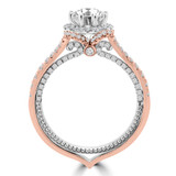 1 4/5 CTW Round Diamond Halo Engagement Ring in 14K Two-Tone Gold SIZE 6.25 ONLY (MD180499)