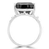 8 CT Pear Black Diamond Solitaire Engagement Ring in 14K White Gold (MD180587)