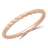 Braided Rope Classic Wedding Band Ring in 14K Rose Gold (MD180603)