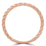 Braided Rope Classic Wedding Band Ring in 14K Rose Gold (MD180603)