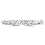 1/2 CTW Round Diamond Semi-Eternity Wedding Band Ring in 14K White Gold (MD180608)