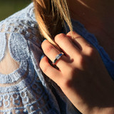 1 1/8 CTW Princess Diamond Solitaire with Accents Engagement Ring in 14K White Gold (MD190218)